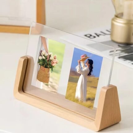 Personlized Acrylic Photo Frame With Wooden Stand