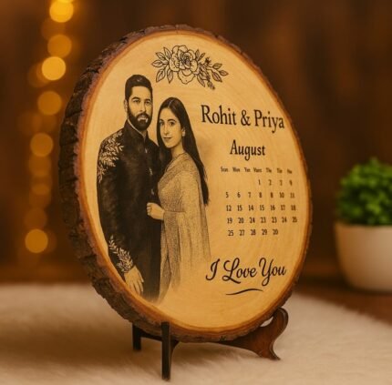 Wooden Natural round slice with image