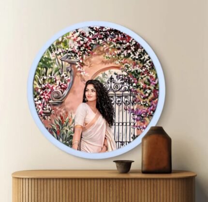 Personlized painting photo frame floral paradise theme