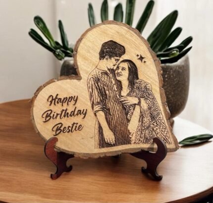 Natural Wooden Heart Shape